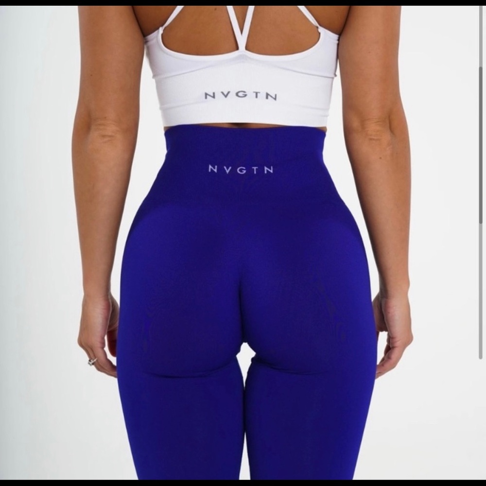 Cobalt blue NVGTN solid seamless leggings